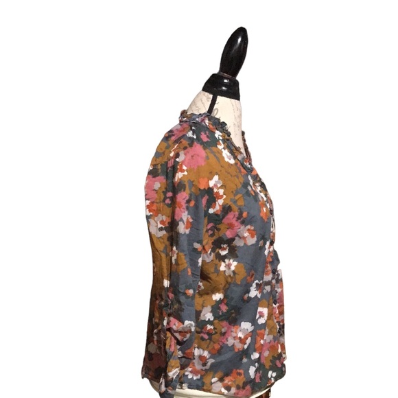 Merona Multicolored V-Neck Button Down Size XL - Picture 2 of 4